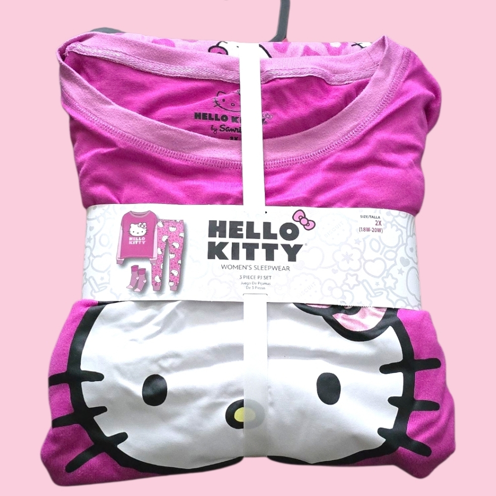 Hello Kitty Pink and White Sleepwear Set